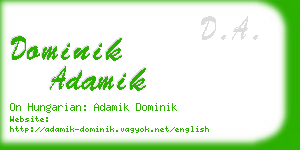 dominik adamik business card